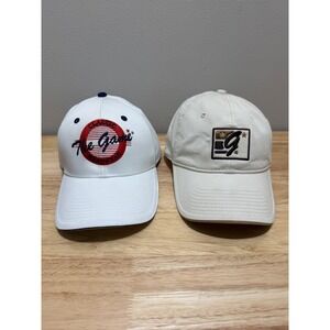 Two The Game Classic Headwear Baseball Caps White Beige Hats One Size Fits Most